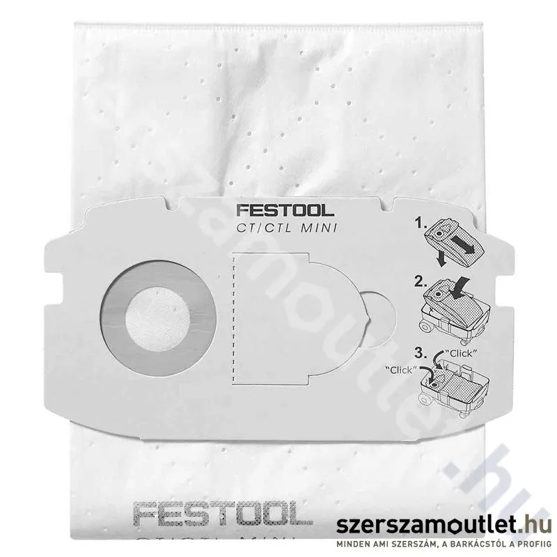 FESTOOL SC FIS-CT MINI/5 porzsák/szűrőzsák SELFCLEAN (5db)