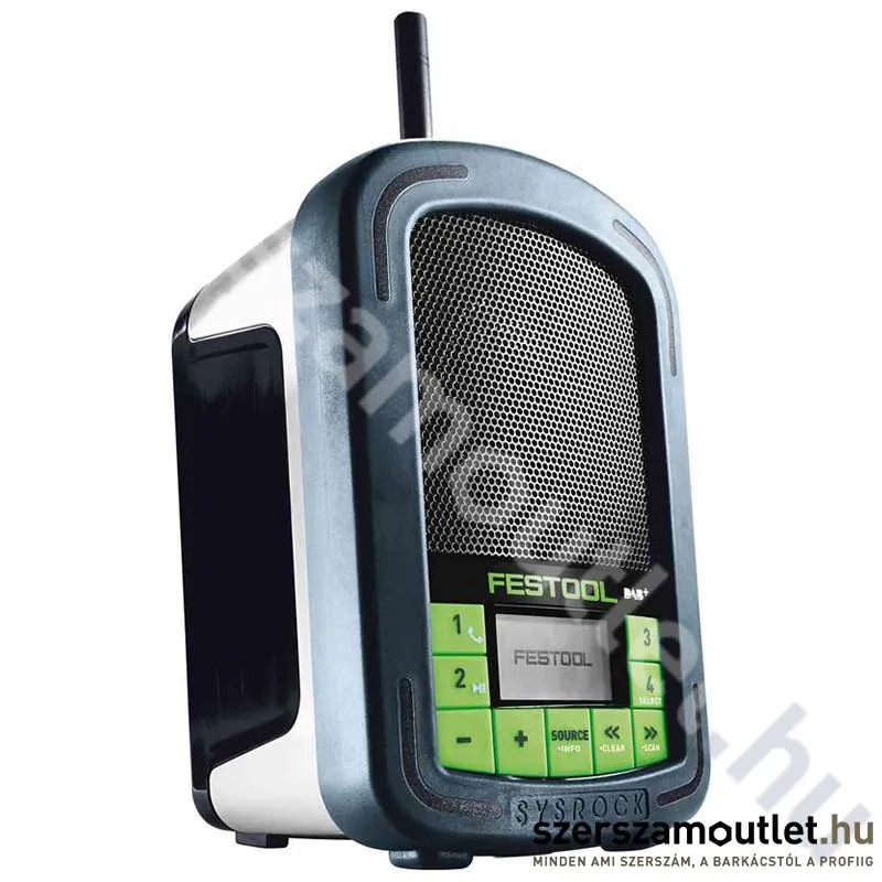 FESTOOL BR 10 DAB+ SYSROCK munkahelyi rádió digitális és analóg (18V)