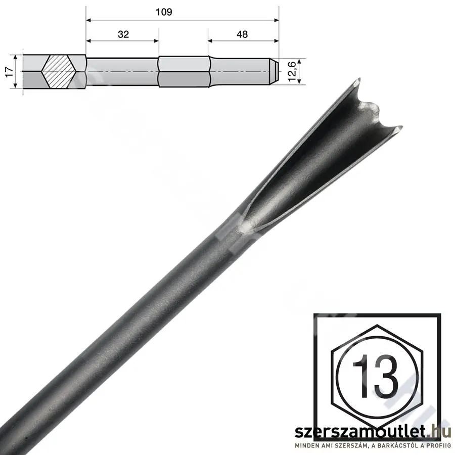 HIKOKI 17mm vésőszár horony 30x270mm (751507)