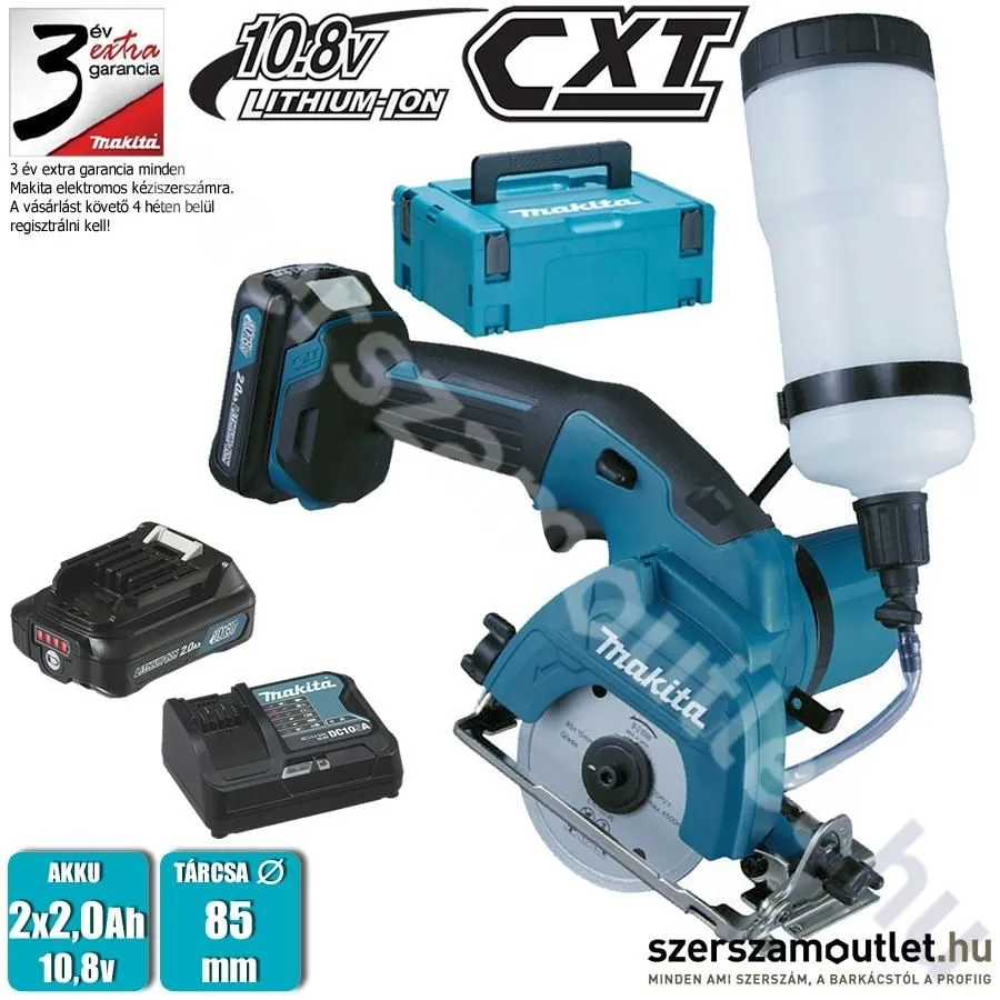 MAKITA CC301DSAJ Akkus vizes üvegvágó MAKPAC kofferben (2x2,0Ah/10,8V)