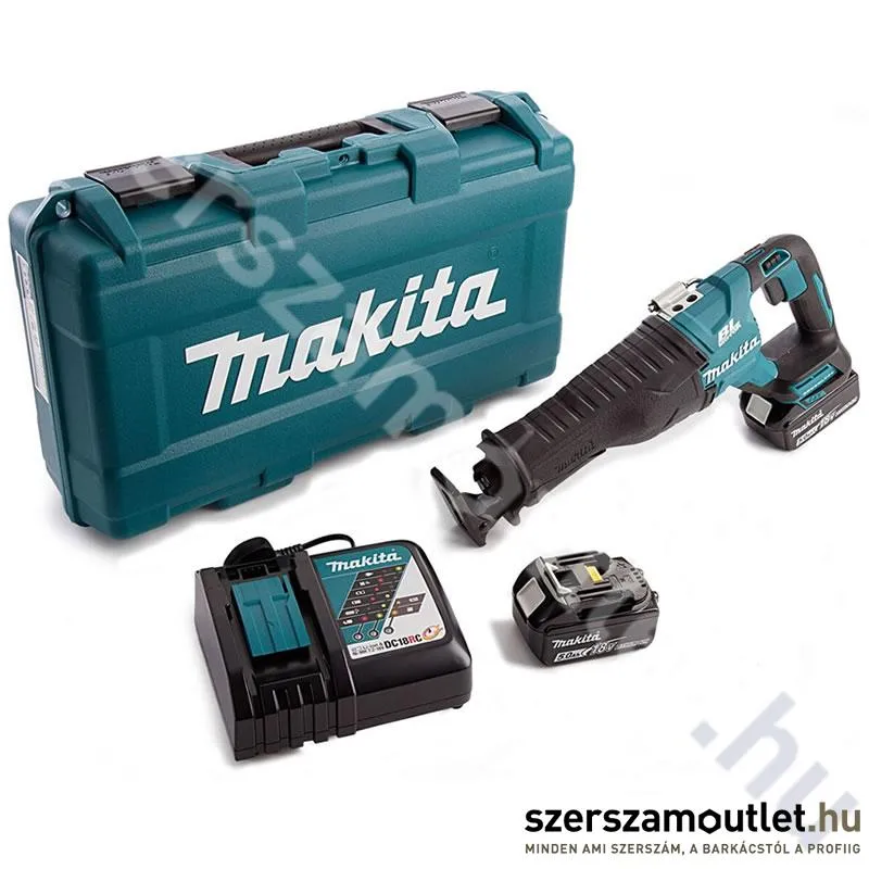 MAKITA DJR187RTE Akkus szénkefementes orrfűrész kofferben (2x5,0Ah/18V)