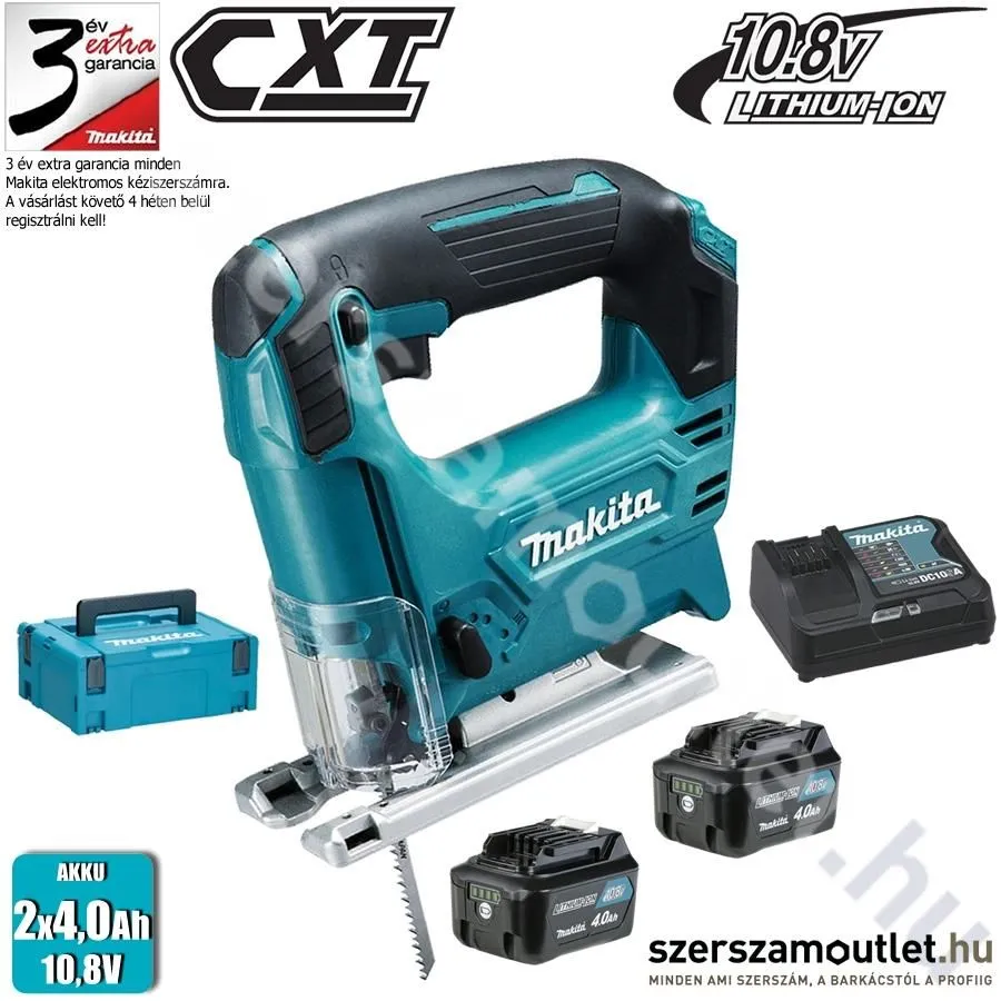 MAKITA JV101DSMJ Akkus szúrófűrész MAKPAC kofferben (2x10,8V/4,0Ah)