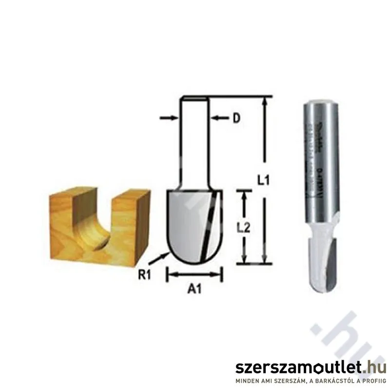 MAKITA Kerekítő kés, befogó: 6 átmérő: 6,35 munkahossz: 12,7 (D-47802)