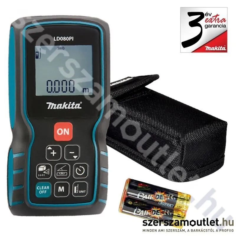 MAKITA LD080PI Lézeres távolságmérő (80m)