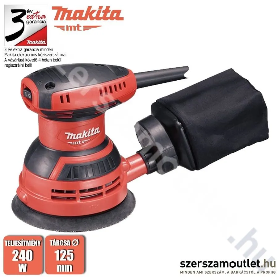 MAKITA MT M9204 Excentercsiszoló (240W/125mm)