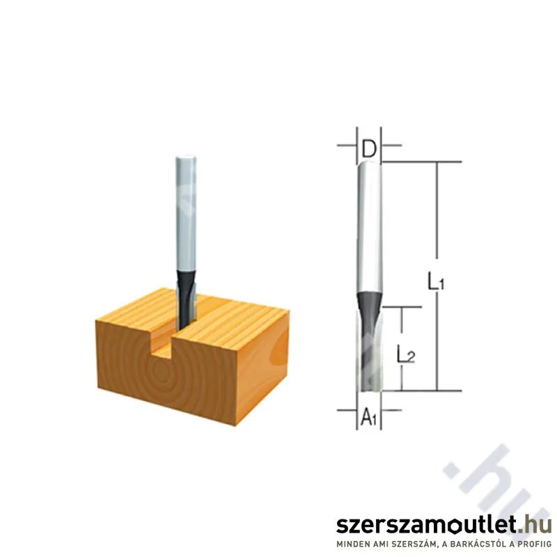 MAKITA Nútmaró kés, befogó: 8 átmérő: 3 munkahossz: 13 (D-47379)