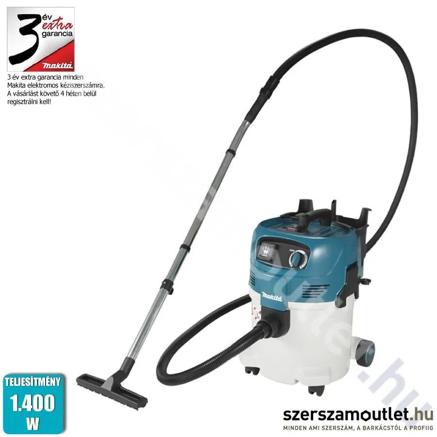 MAKITA VC3012L Ipari száraz-nedves porszívó (1.400W)