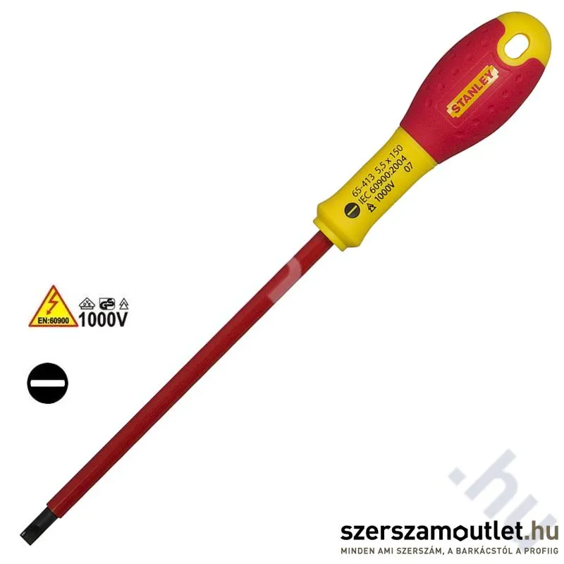 STANLEY FatMax SZIGETELT csavarhúzó lapos 3,5x75mm (0-65-411)