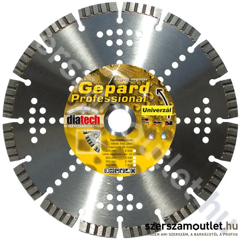 DIATECH gyémánttárcsa Gepard 125mm (GE125)