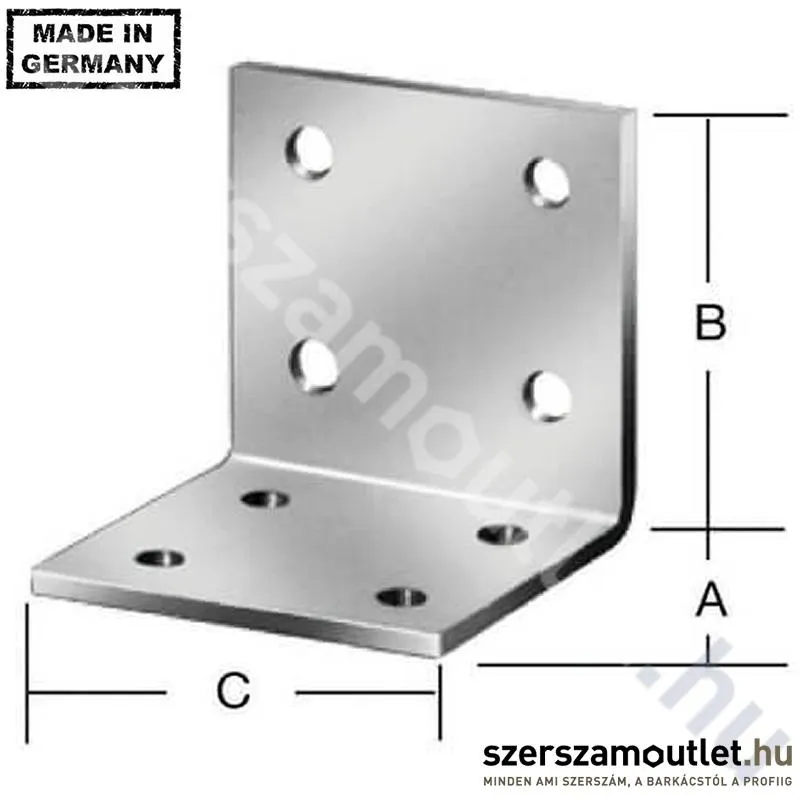 VORMANN Derékszög lemez 40x40x20mm (70903)