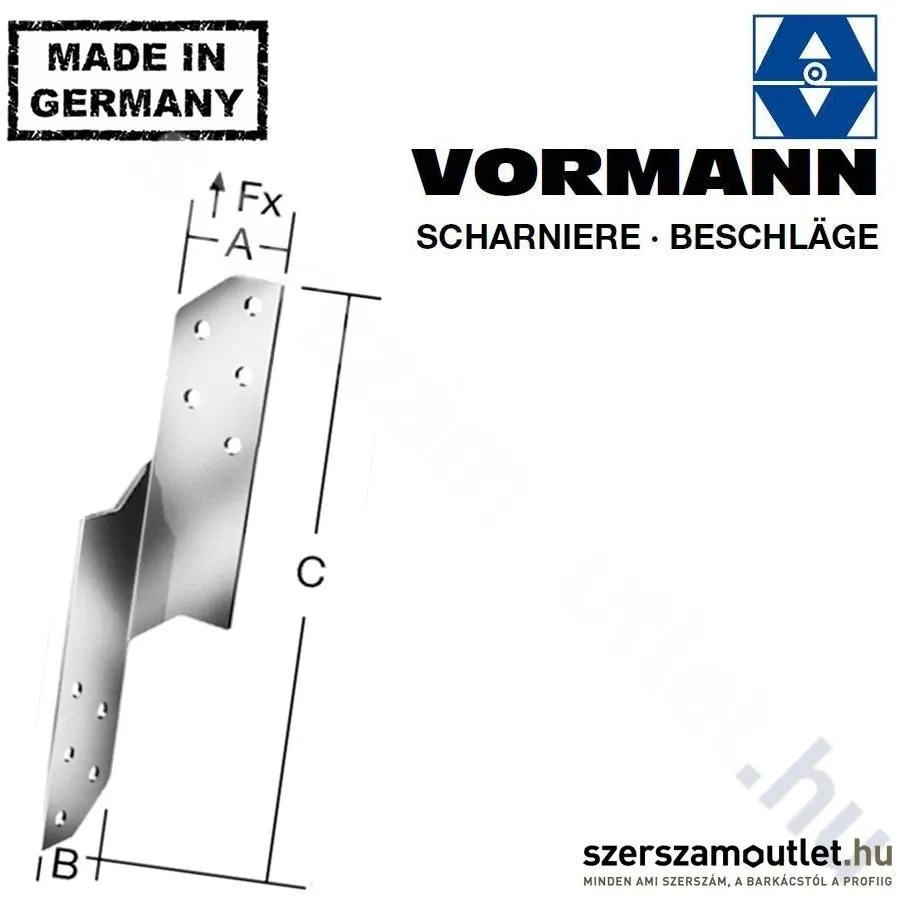 VORMANN Függesztő lemez 33x33x170mm jobbos (70946)