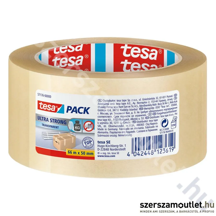 TESA 57176 Csomagolószalag átlátszó ultra erős 66Mx55MM