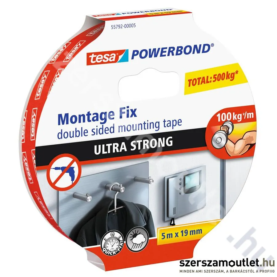 TESA POWERBOND 55792-00005 Rögzítőszalag ultraerős 5Mx19MM