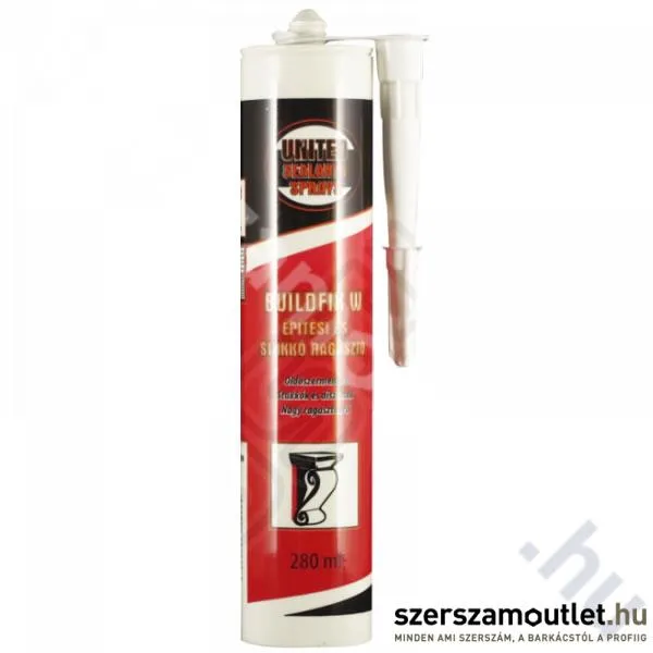 UNITED SEALANTS BUILDFIX W Építési és stukkó ragasztó, fehér 280ml (US3010)