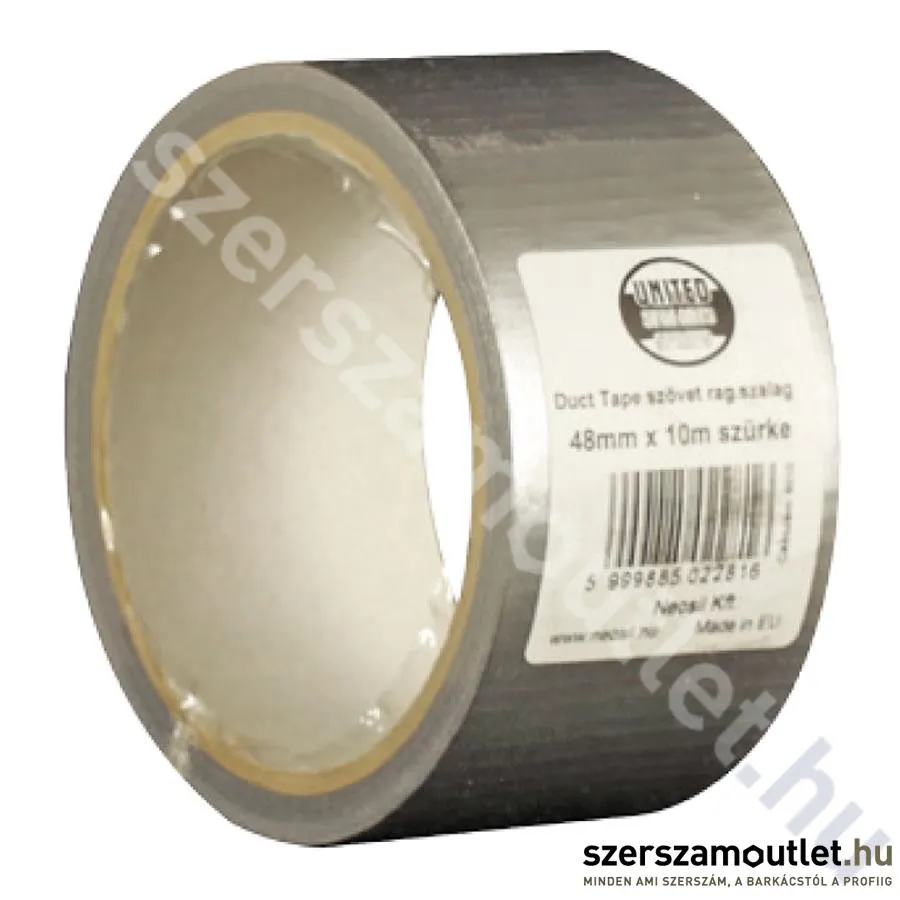 UNITED SEALANTS DUCT TAPE Szöveterősítésű ragasztószalag 10m×48mm [Szürke] (US8010)