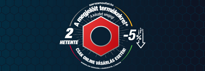 OUTLET termékek!!! Visszaszámláló!!! 2 hetente -5%