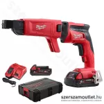 MILWAUKEE M18 FSGC-202X Akkus táras szénkefementes gipszkarton csavarbehajtó ...
