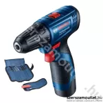 BOSCH GSR 120-LI Akkus fúrócsavarozó kofferben + 23 részes fúróklt. ...
